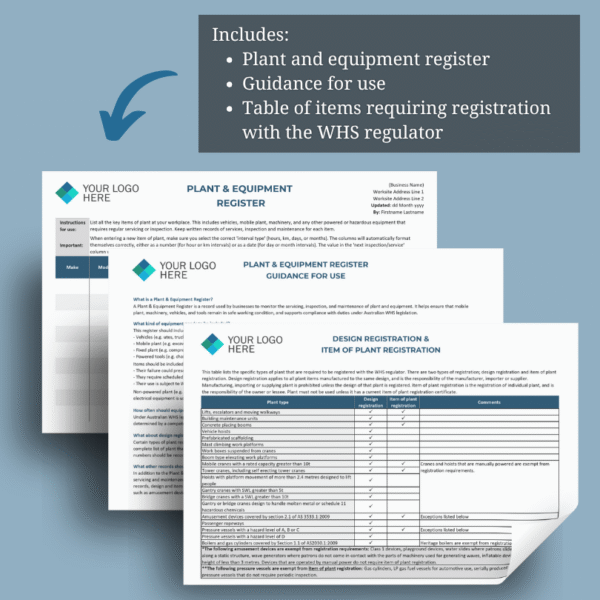Plant & Equipment Register - Image 3
