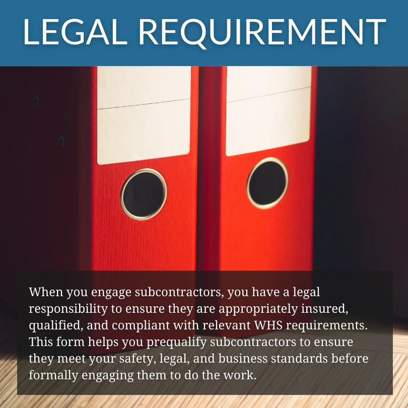 Subcontractor Prequalification Form - Image 5