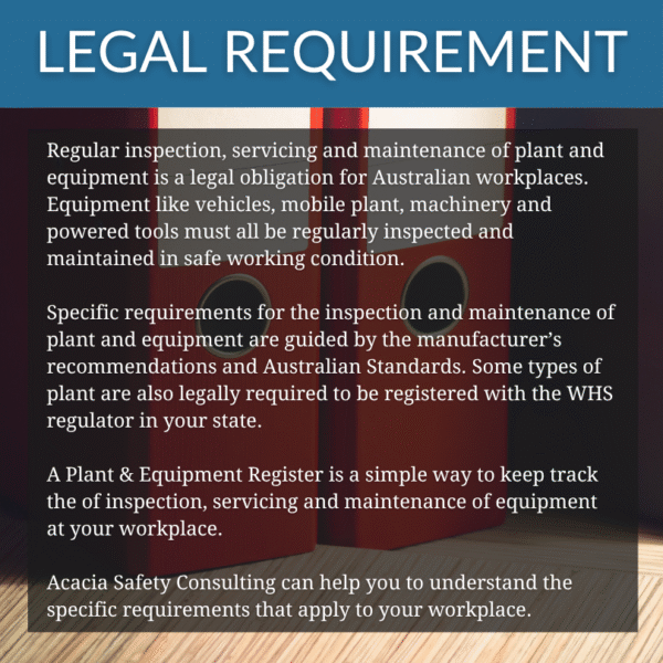Plant & Equipment Register - Image 6