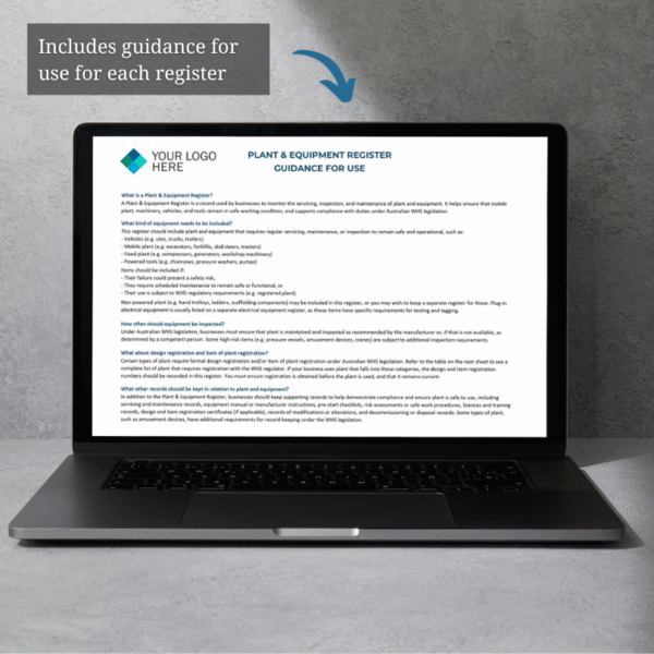 Workplace Equipment Register Bundle - Image 6