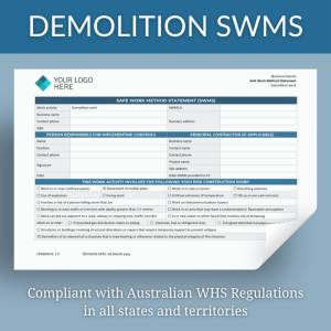 Preview of Demolition SWMS