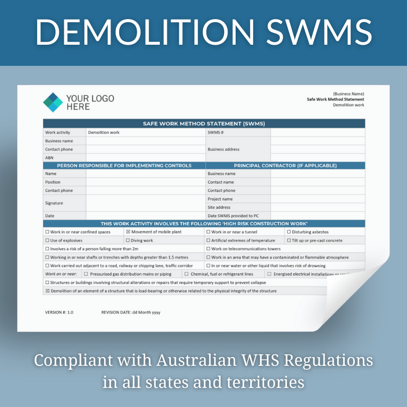 Preview of Demolition SWMS